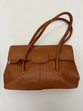 Radley London Burnham Beeches Flap Leather Shoulder Bag Rusty -Tan